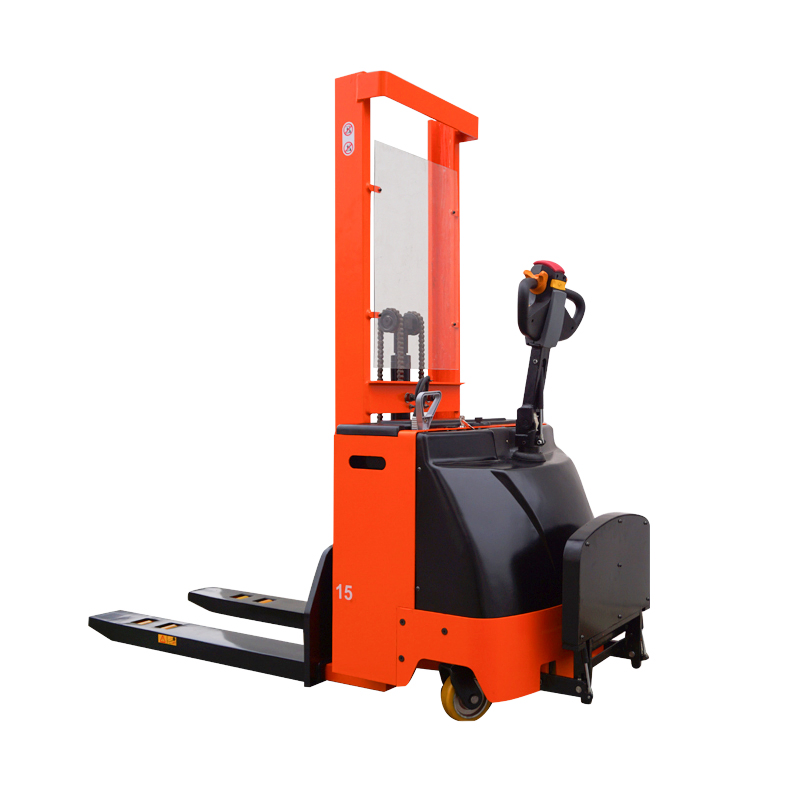 Full-Electric Lift Electric Forklift 1000kg 1500kg 2000kg Battery Powered Pedestrian Pallet Stacker