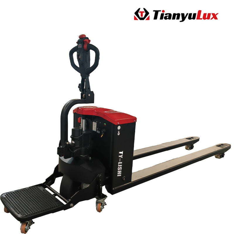 Stand-on Driving CE Solid Rubber Wheel High Passability Electric Pallet Truck