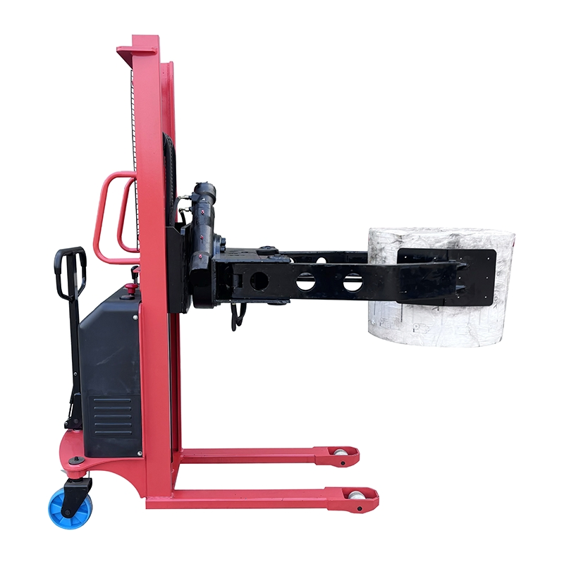 Rotates 360 Degrees Semi Electric Drum Stacker Roll Lifter with Roll Clamp