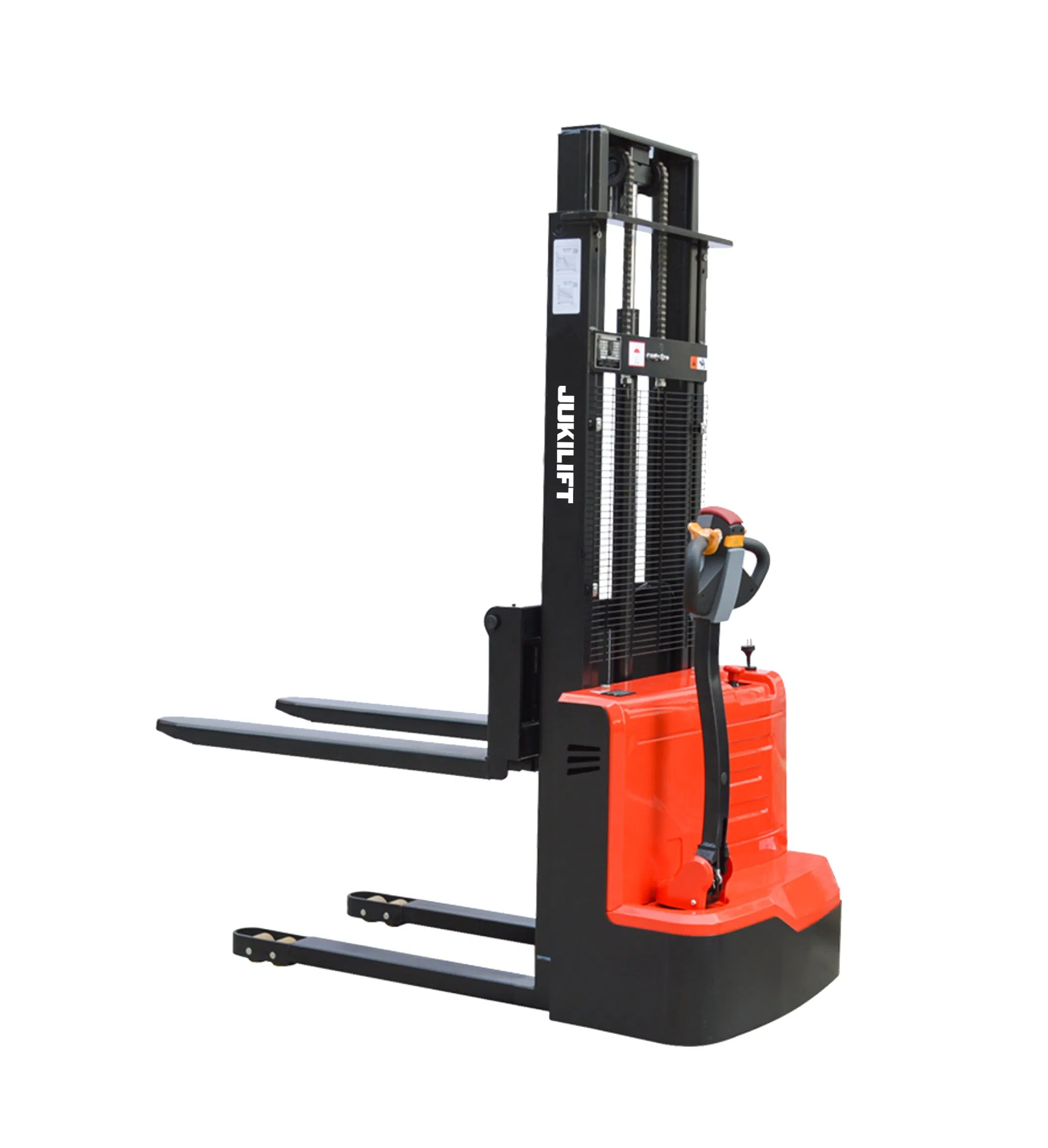 Full Electric Self Loading Forklift Stacker 500kg 1000kg Walk Behind Hydraulic Self Lifting Pallet