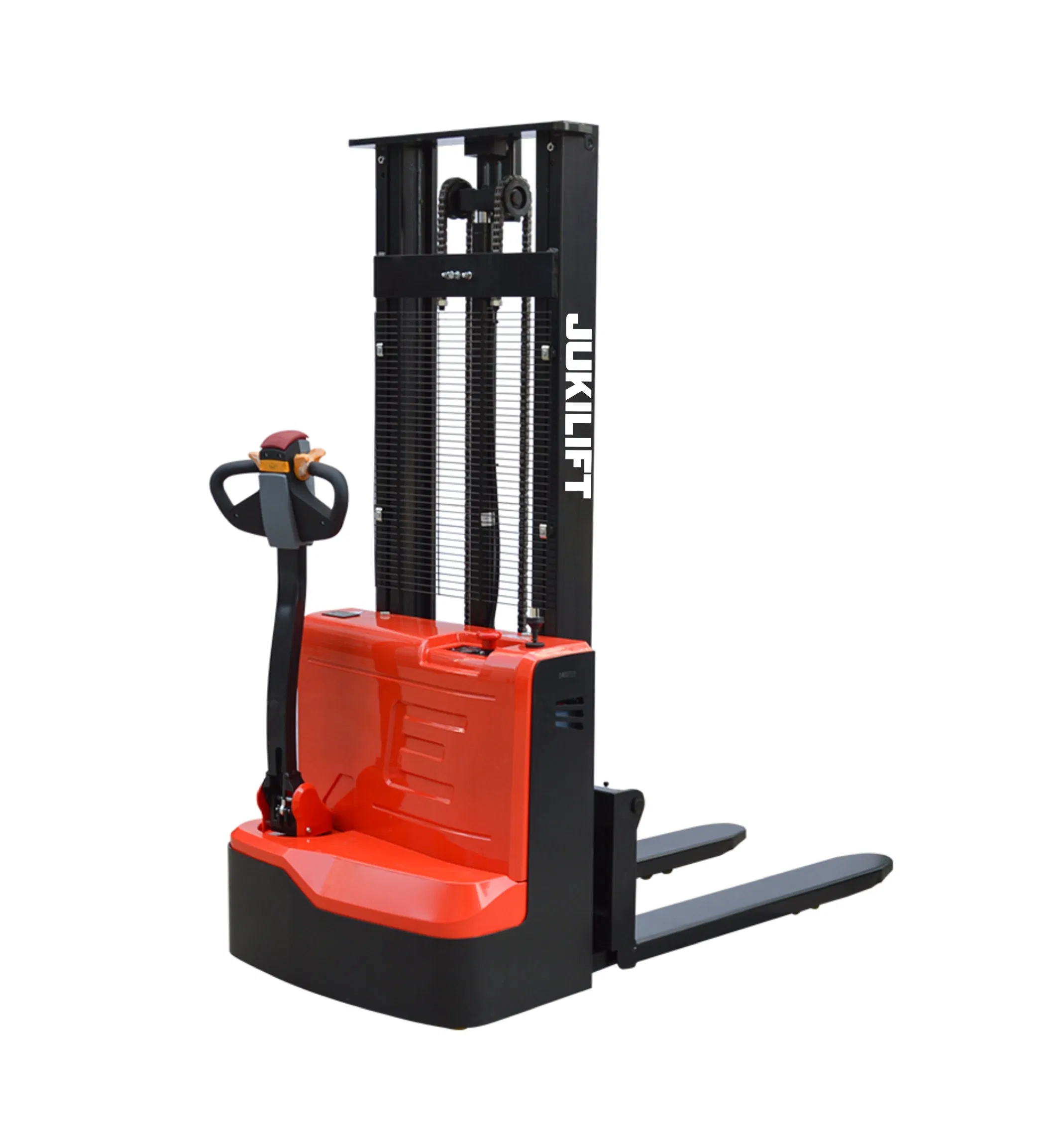 Full Electric Self Loading Forklift Stacker 500kg 1000kg Walk Behind Hydraulic Self Lifting Pallet