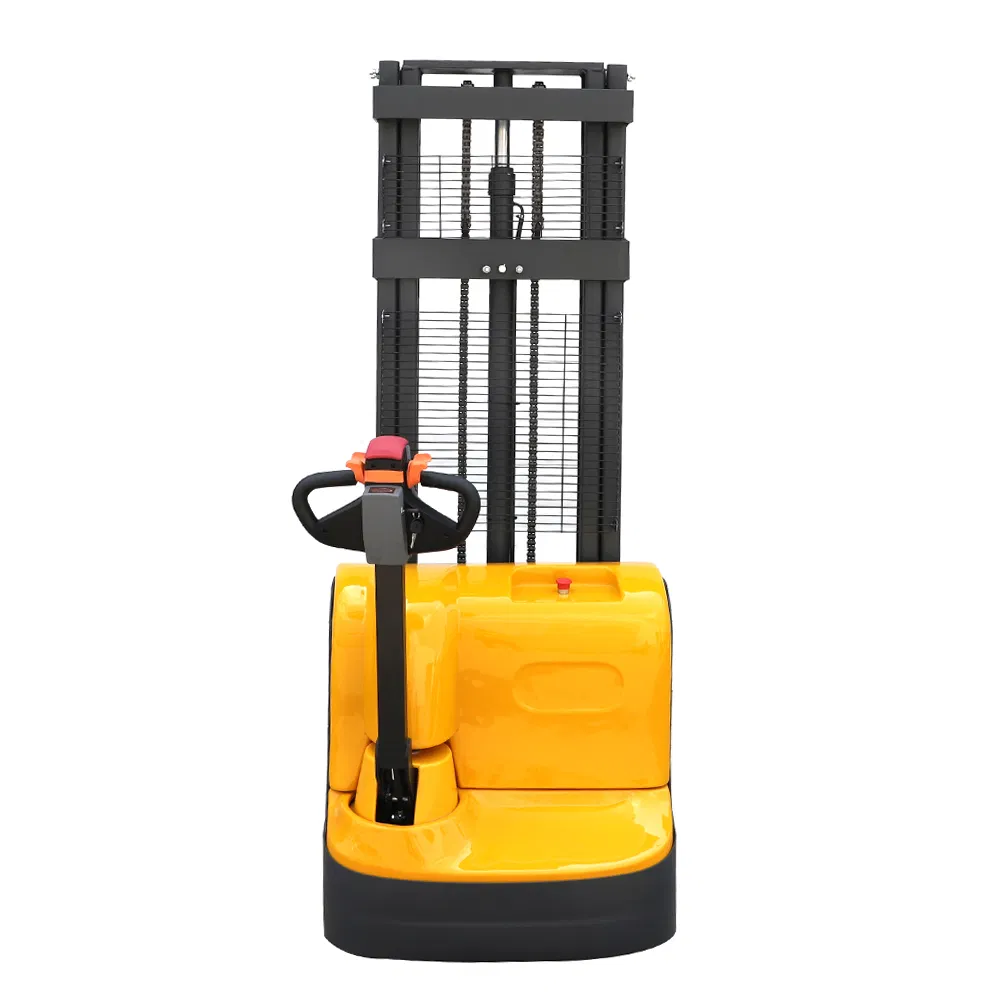 1.5 Ton 1500kg Lifting Height 2000mm 2m Walkie Pedestrian Battery Operated Electric Pallet Stacker