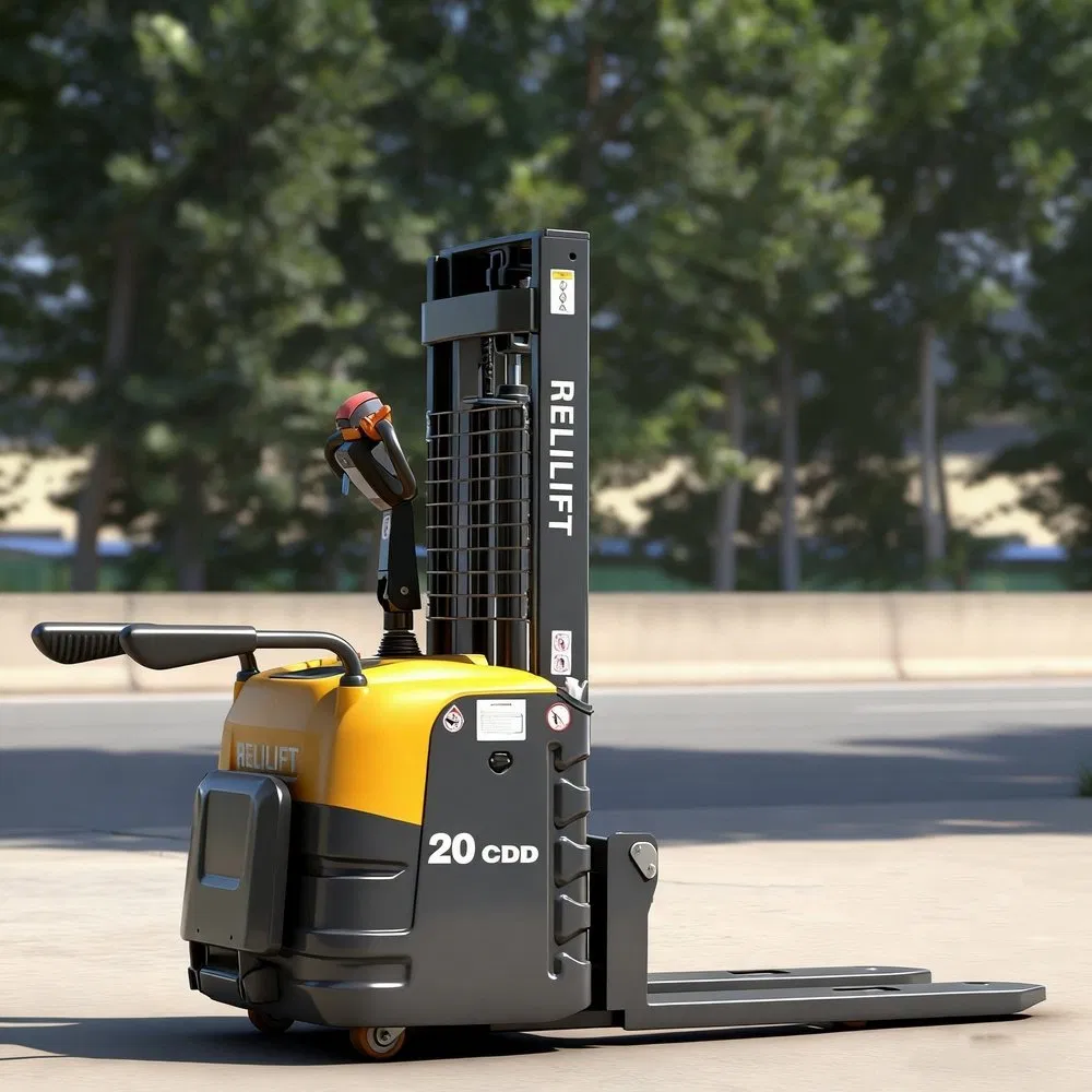 Innovative Low-Temperature Resistance 2t Yellow Pedestrian Electric Stacker for Textile Factory