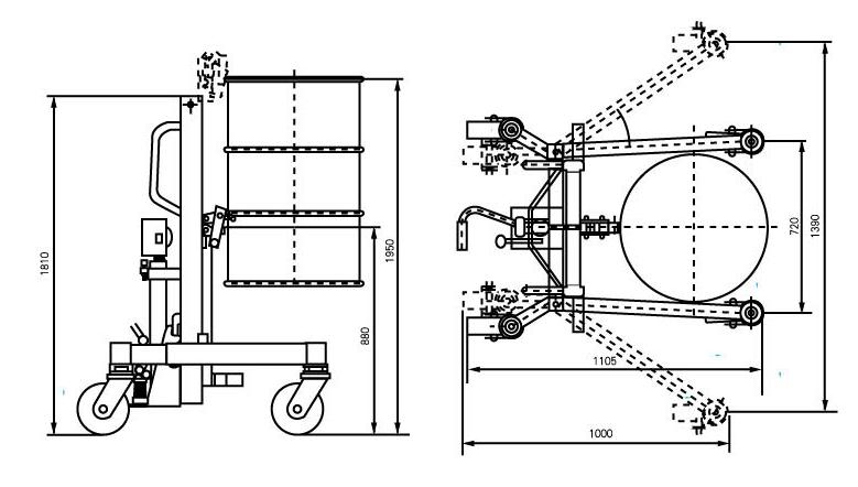 Heavy Duty Ergonomic Drum Handler (HL-DT400)