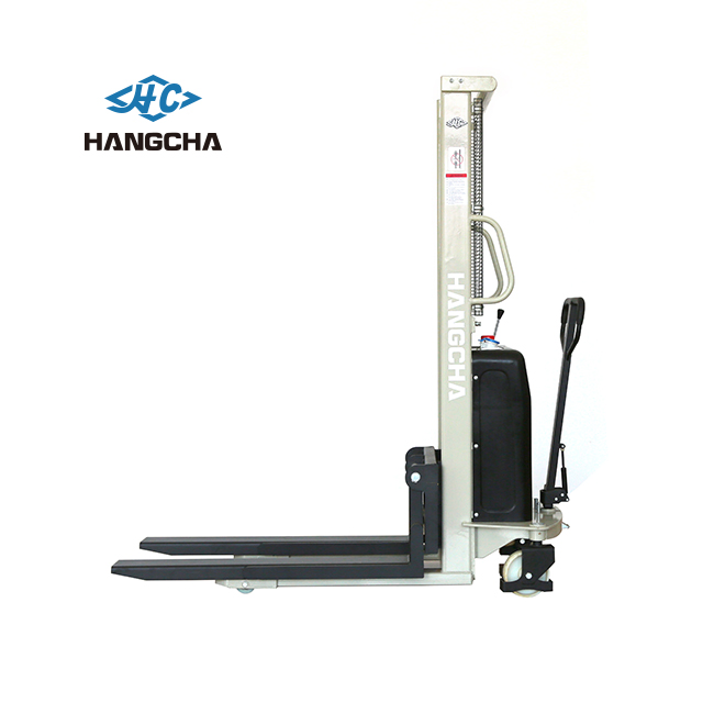 Hangcha 1000kg Lift Semi Electric Pallet Stacker Lead-Acid Battery 2m 3m Walkie Pallet Stacker 1.5 Ton 2 Ton New for Industry