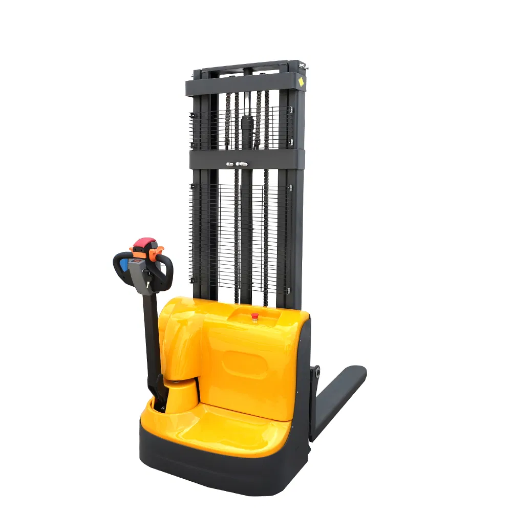 1.5 Ton 1500kg Lifting Height 2000mm 2m Walkie Pedestrian Battery Operated Electric Pallet Stacker