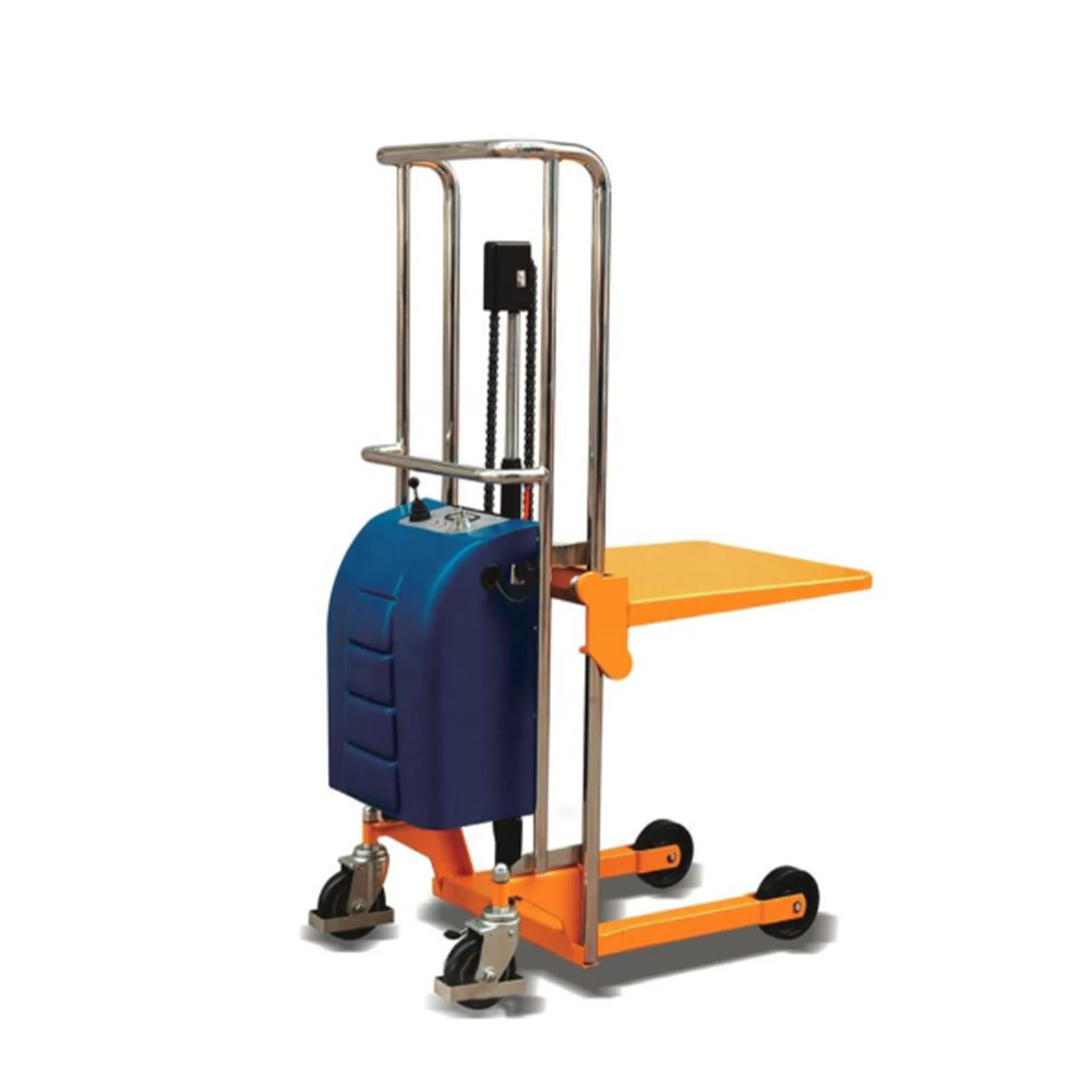 Portable Semi Electric Stacker with Adjustable Fixed Fork
