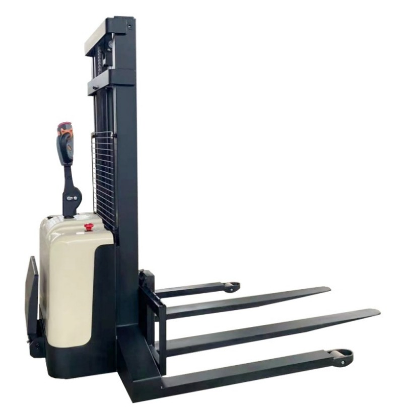 Double Reach Flexible Maneuverability Walkie Semi Electric Pallet Stacker