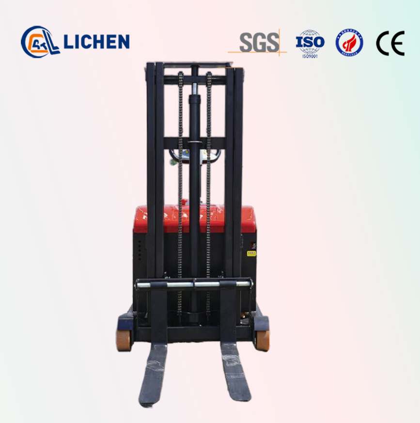 Counterbalanced Stand-up Electric Stacker 1ton 1.5ton 3m Pedestrian Electric Pallet Stacker with CE Authentication
