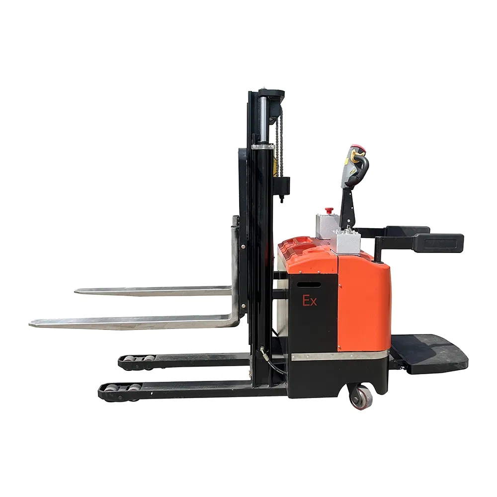 Explosion Proof 1000kg Lifting Height 4000mm Battery Electric Telescopic Hydraulic Reach Forklift Pallet Electric Stacker