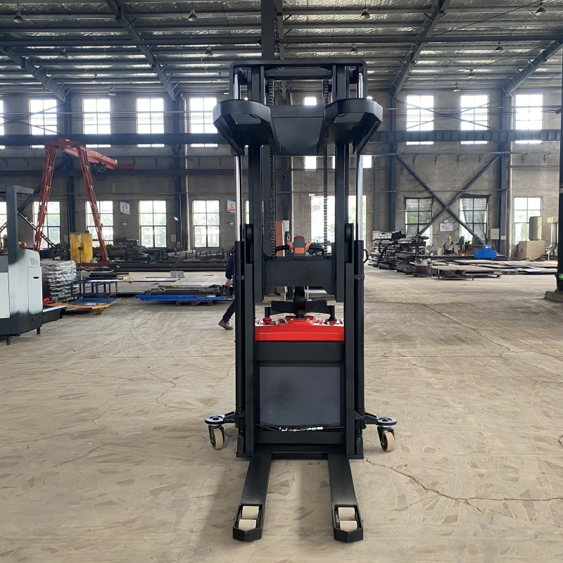 Double Reach Flexible Maneuverability Walkie Semi Electric Pallet Stacker