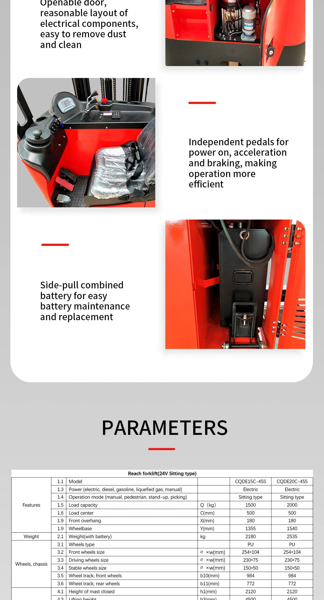 Electric Reach Truck Details 6