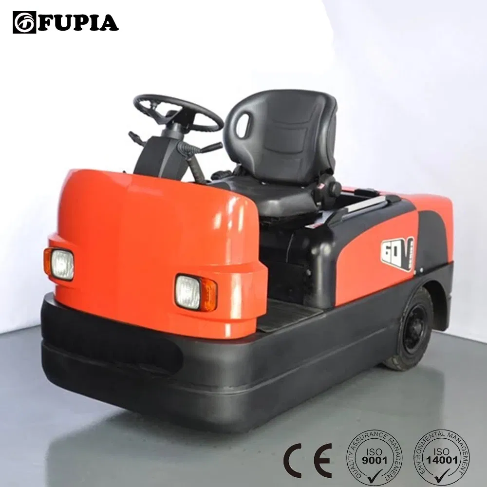 High Quality 6 Ton Electric Tow Tractor Towing Truck Seated Type Electric Trailer Trail Truck