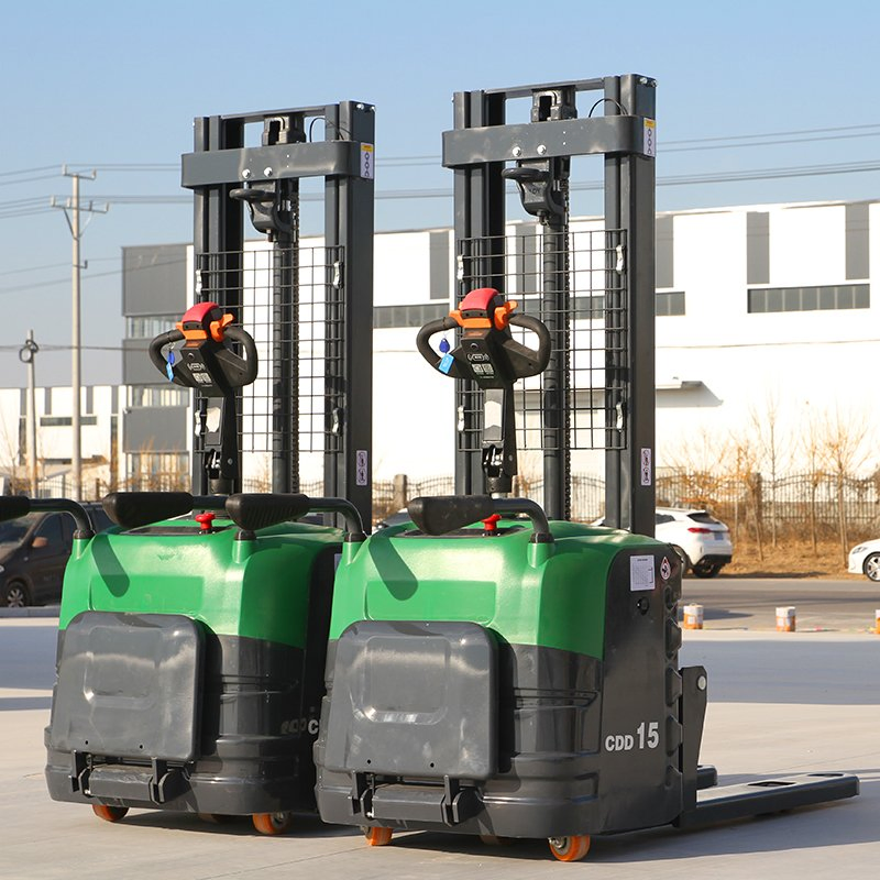 Hot Selling Self Loading Electric Lifting Stacker 1000kg 1500kg 2000kg Semi Electric Stacker Pedestrian Stacker