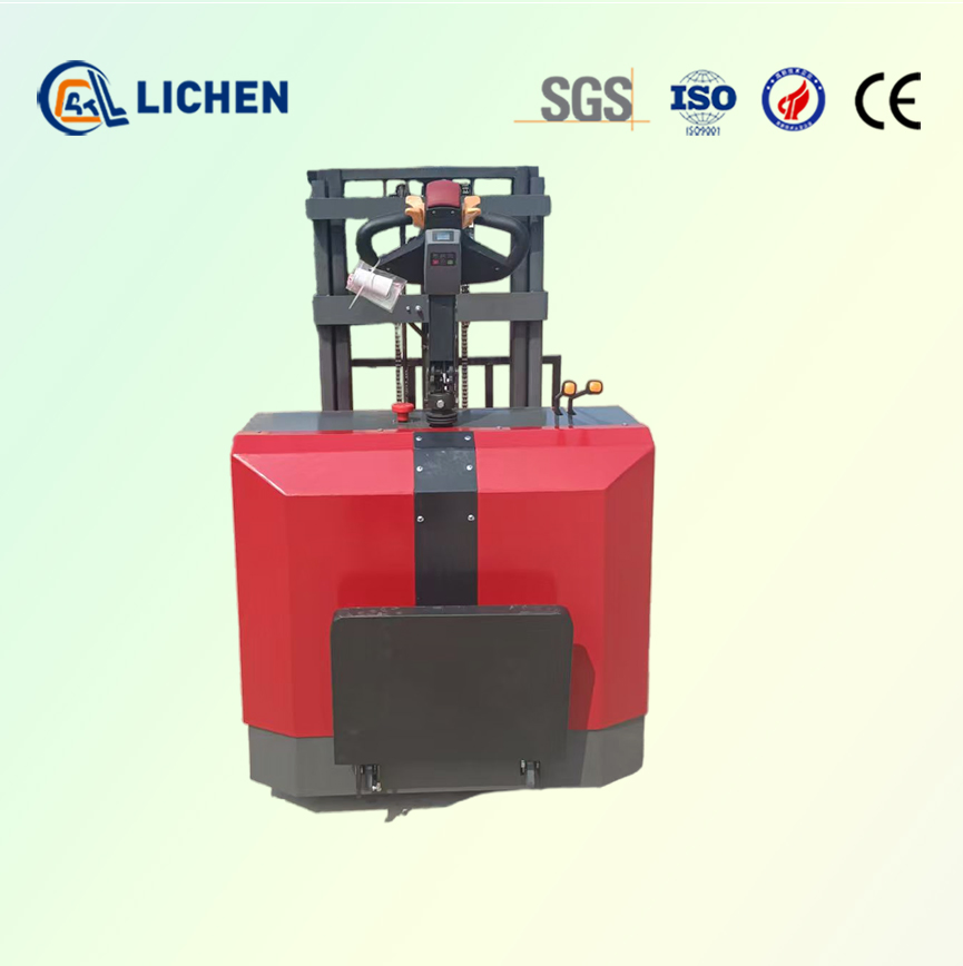 Counterbalanced Stand-up Electric Stacker 1ton 1.5ton 3m Pedestrian Electric Pallet Stacker with CE Authentication