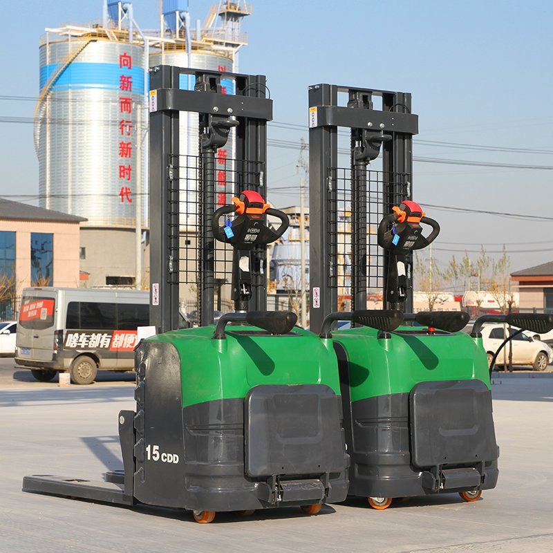 Hot Selling Self Loading Electric Lifting Stacker 1000kg 1500kg 2000kg Semi Electric Stacker Pedestrian Stacker