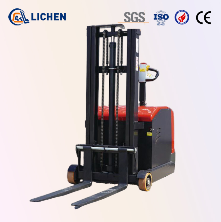Counterbalanced Stand-up Electric Stacker 1ton 1.5ton 3m Pedestrian Electric Pallet Stacker with CE Authentication