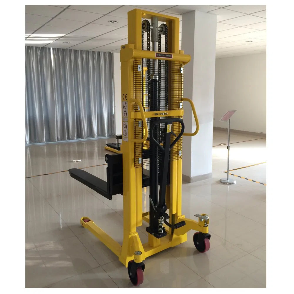 Europe 1.0ton 1.5ton 2.0ton Hydraulic Manual Pallet Stacker with Ce