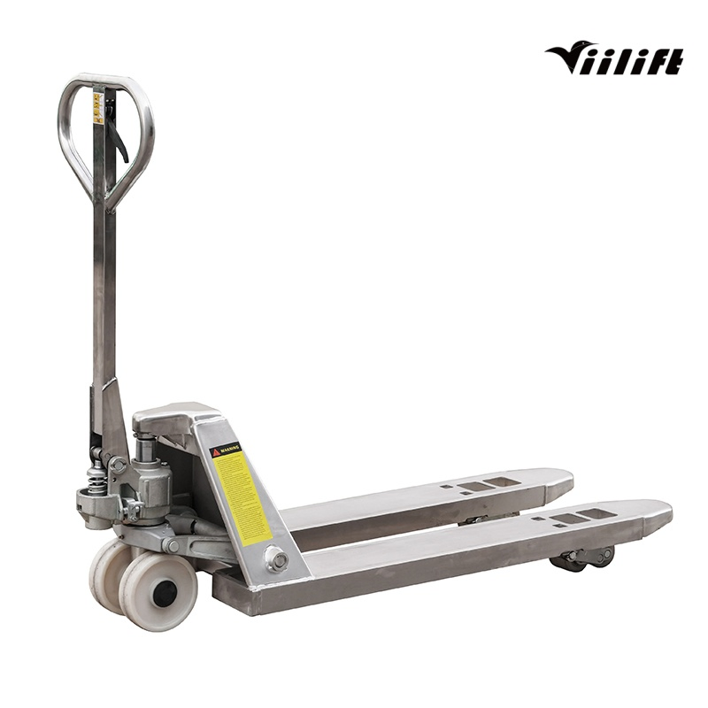 Stainless Steel Pallet Truck with Hydraulic Jack, 500kg-2000kg Load, Chemical Resistant