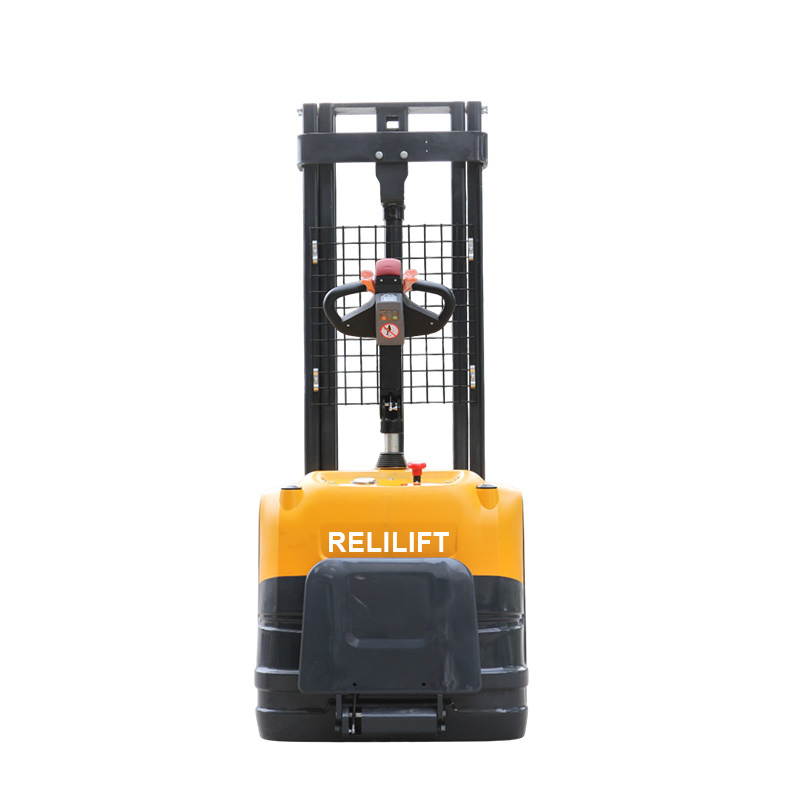 Standing Operation Full Life 1.5t Small Forklift Self Lifting Electric Stacker