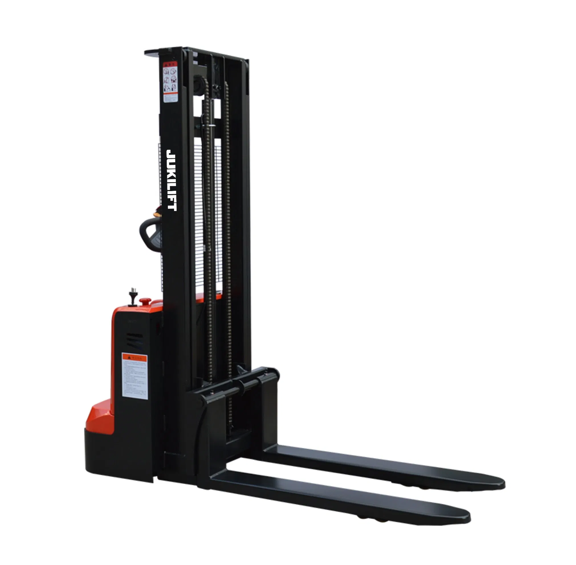 Full Electric Self Loading Forklift Stacker 500kg 1000kg Walk Behind Hydraulic Self Lifting Pallet