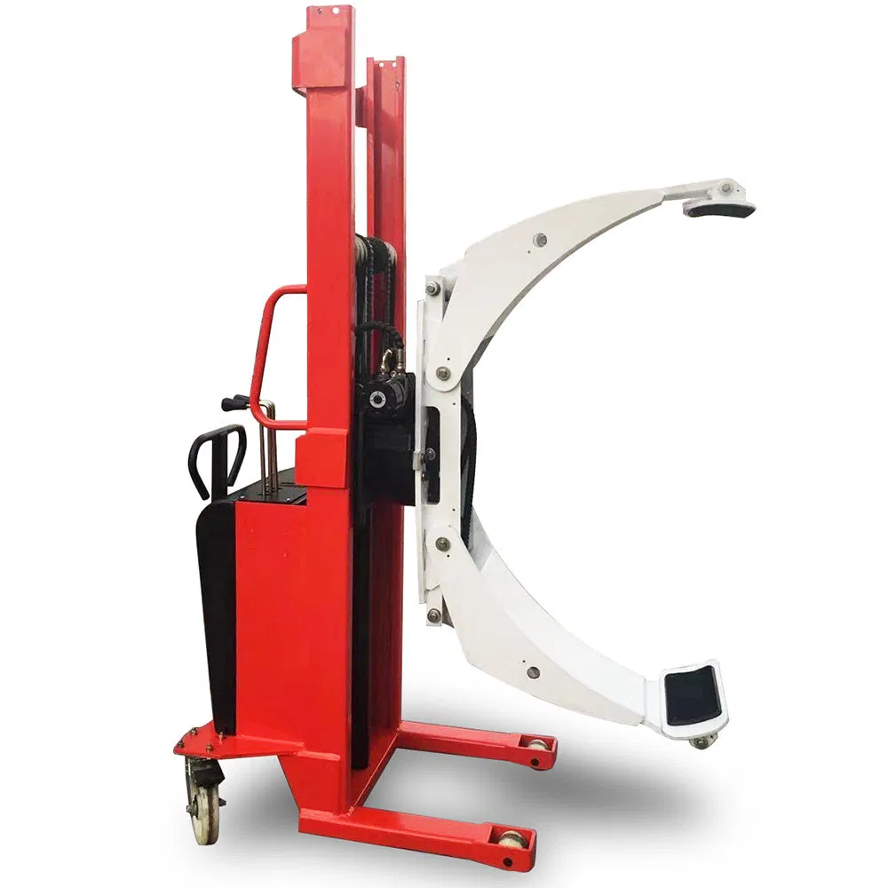 Kad 500/700/1000kg 1600mm 3000mm Semi Electric Reel Stacker with Roll Clamp
