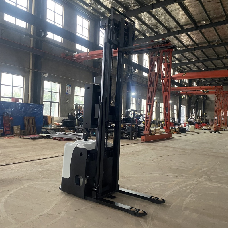 Double Reach Flexible Maneuverability Walkie Semi Electric Pallet Stacker