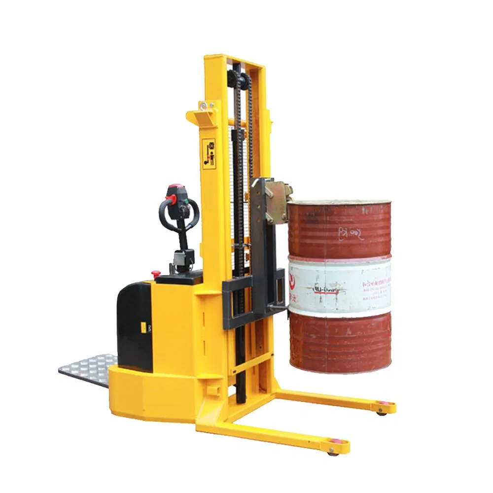 Cheap Price 2.4m Reach 600kg Capacity Full Electric Drum Stacker Vertical Lift Drum Handler