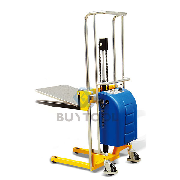 Portable Semi Electric Stacker with Adjustable Fixed Fork