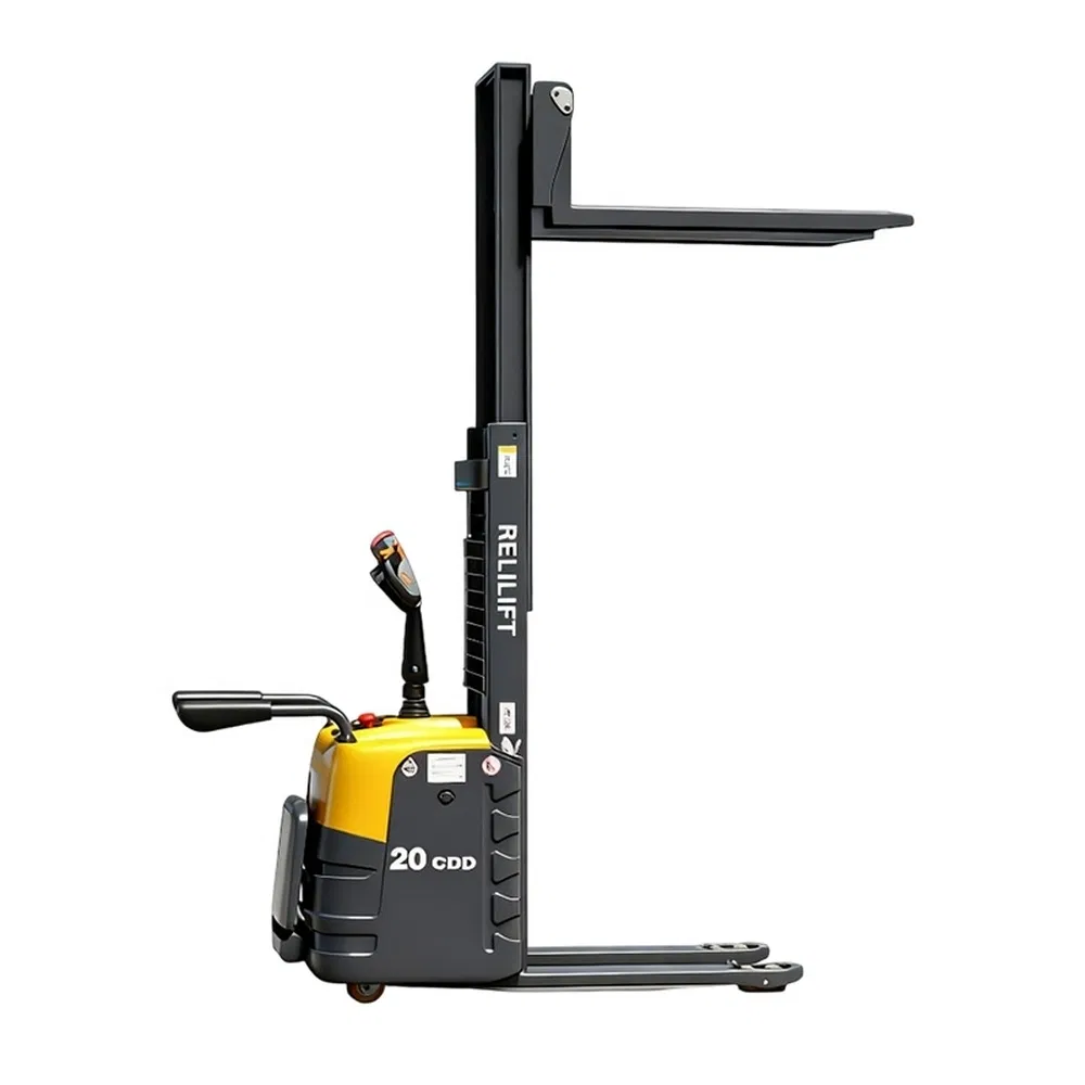 Innovative Low-Temperature Resistance 2t Yellow Pedestrian Electric Stacker for Textile Factory