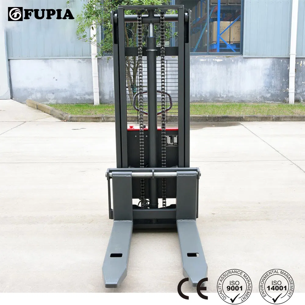 Factory Price Lifting Height 3m Hugo 1ton Half Electric Forklift Semi Electric Stacker