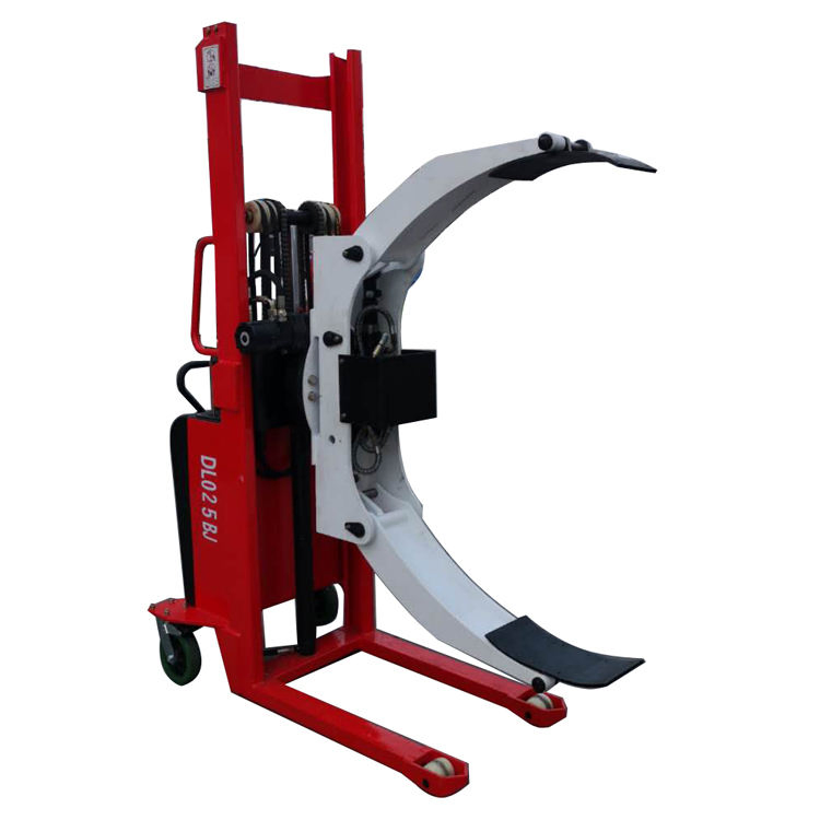 Kad 500/700/1000kg 1600mm 3000mm Semi Electric Reel Stacker with Roll Clamp