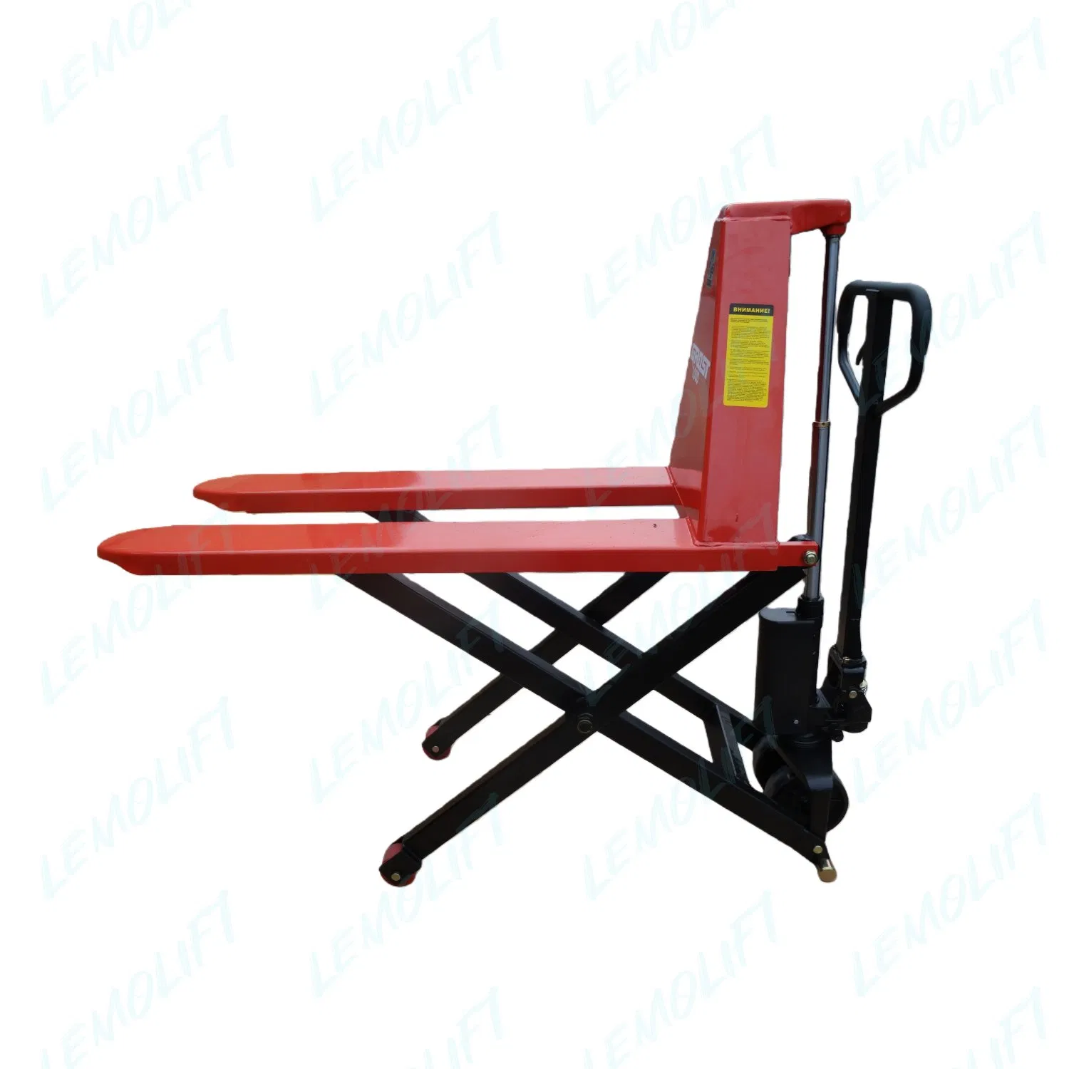 Galvanized High Lift Hand Pallet Truck for Super Market Chromed Manual Pallet Jack
