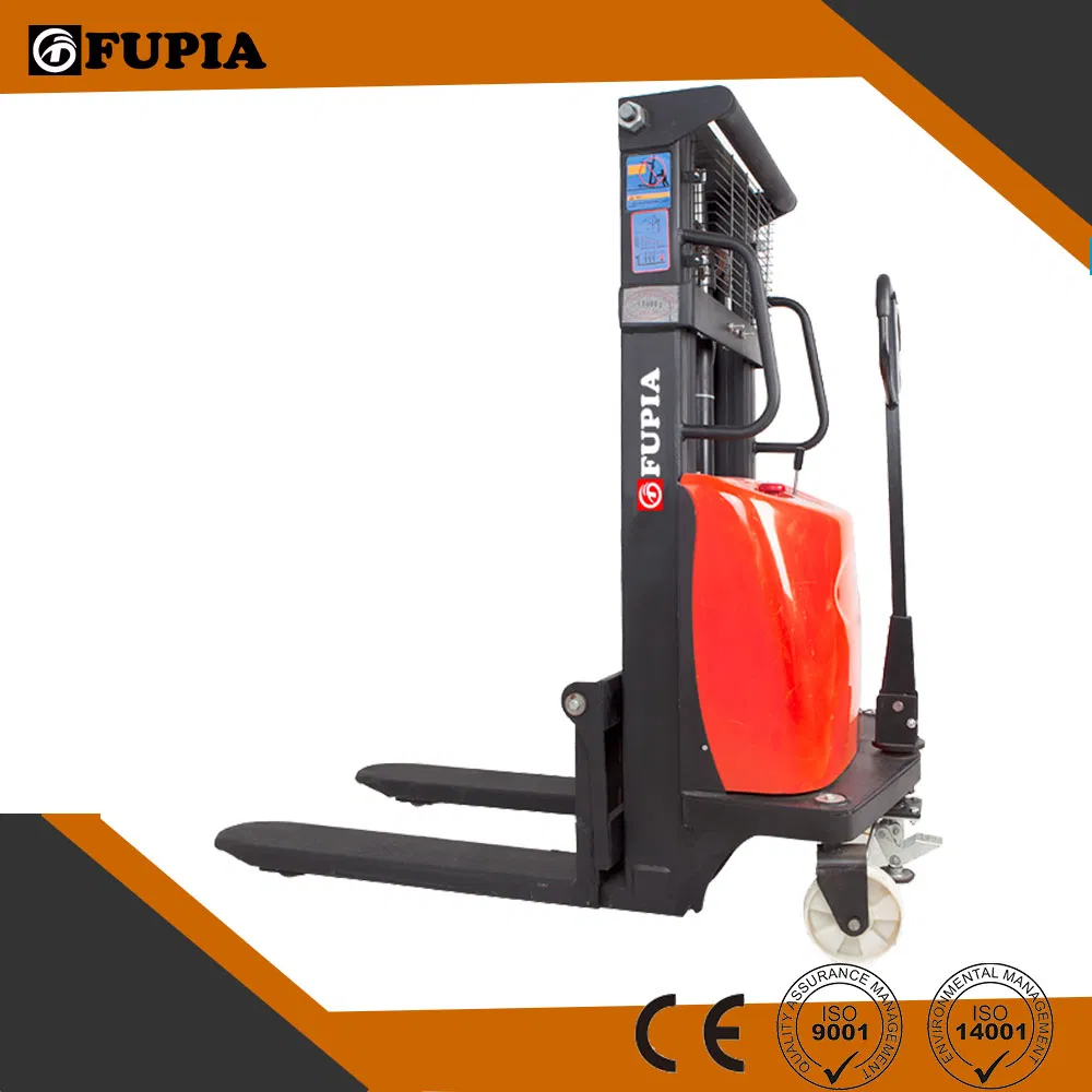 Factory Price Lifting Height 3m Hugo 1ton Half Electric Forklift Semi Electric Stacker