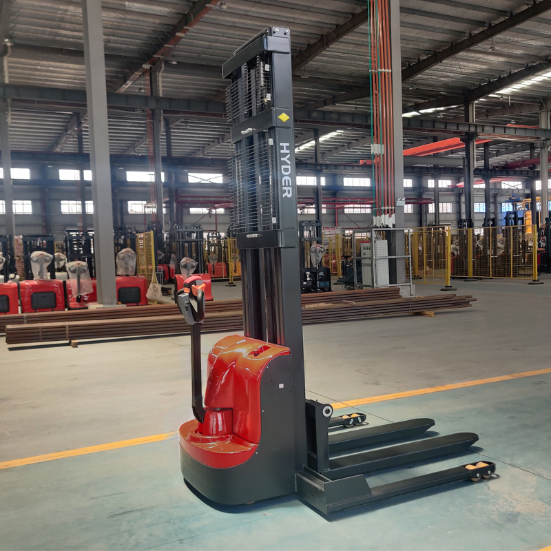 Hyder Factory Hydraulic 1.5ton 1500kg Full Electric Powered Walkie Pedestrian Pallet Stacker Electric Stacking