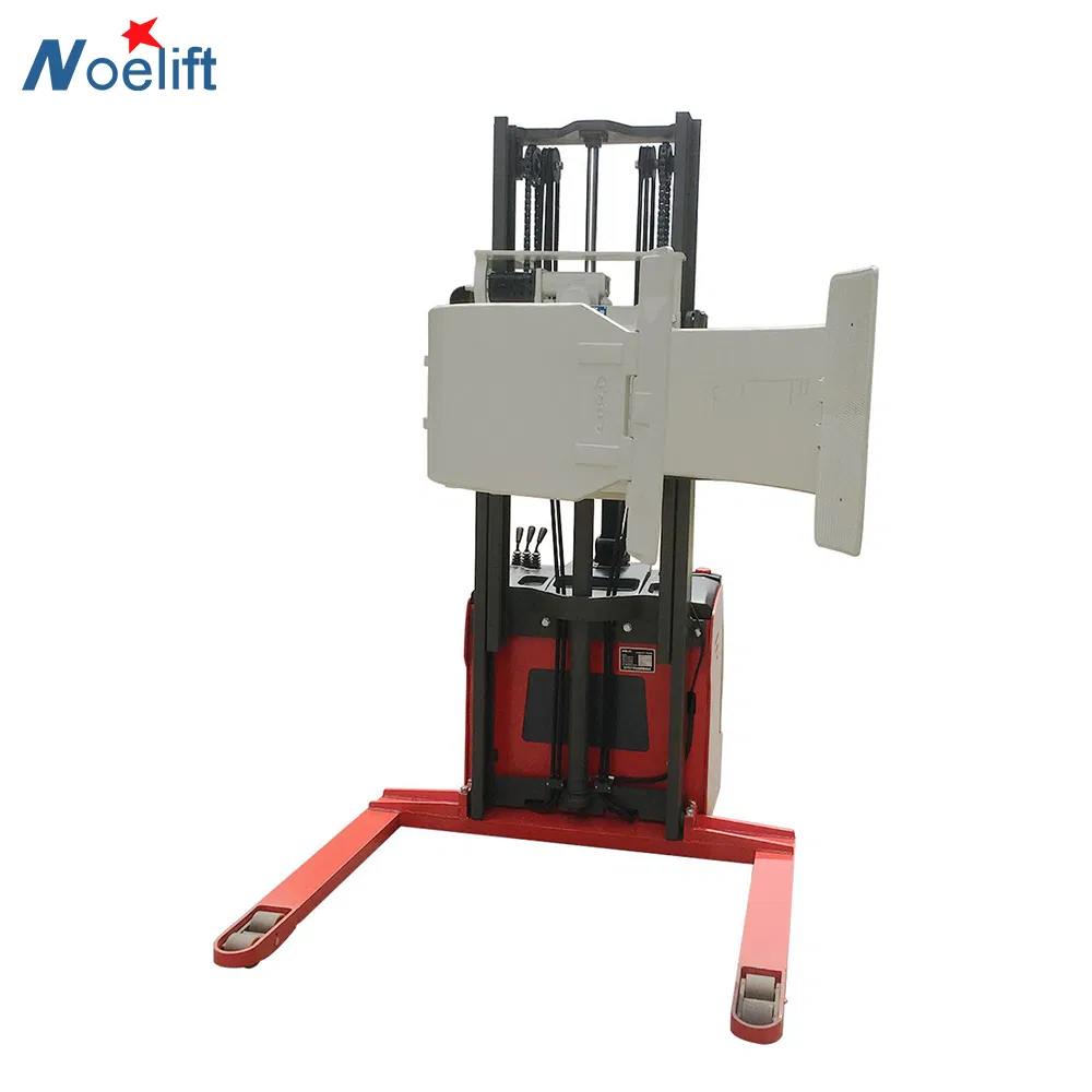 China 1000kg 1500kg 2000kg Battery-Powered Pedestrian Pallet Stacker Full-Electric Electric Forklift for Restaurant Industries