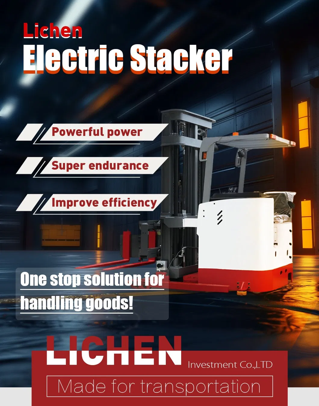 Detailed Narrow Aisle Stacker