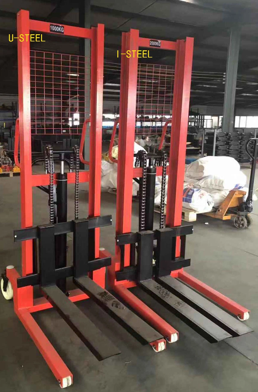 Hand Manual Pallet Stacker for Sale 1000kg, 2000kg and 3000kg