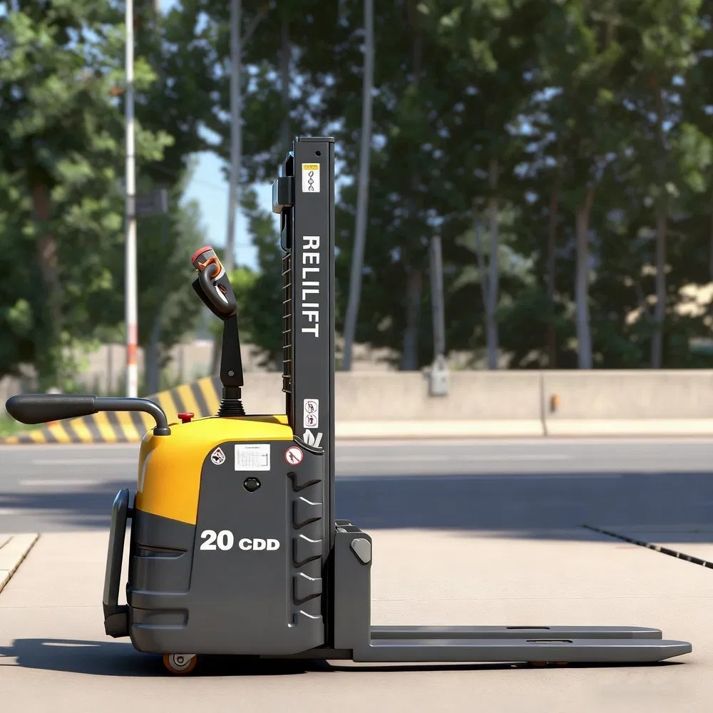 Innovative Low-Temperature Resistance 2t Yellow Pedestrian Electric Stacker for Textile Factory