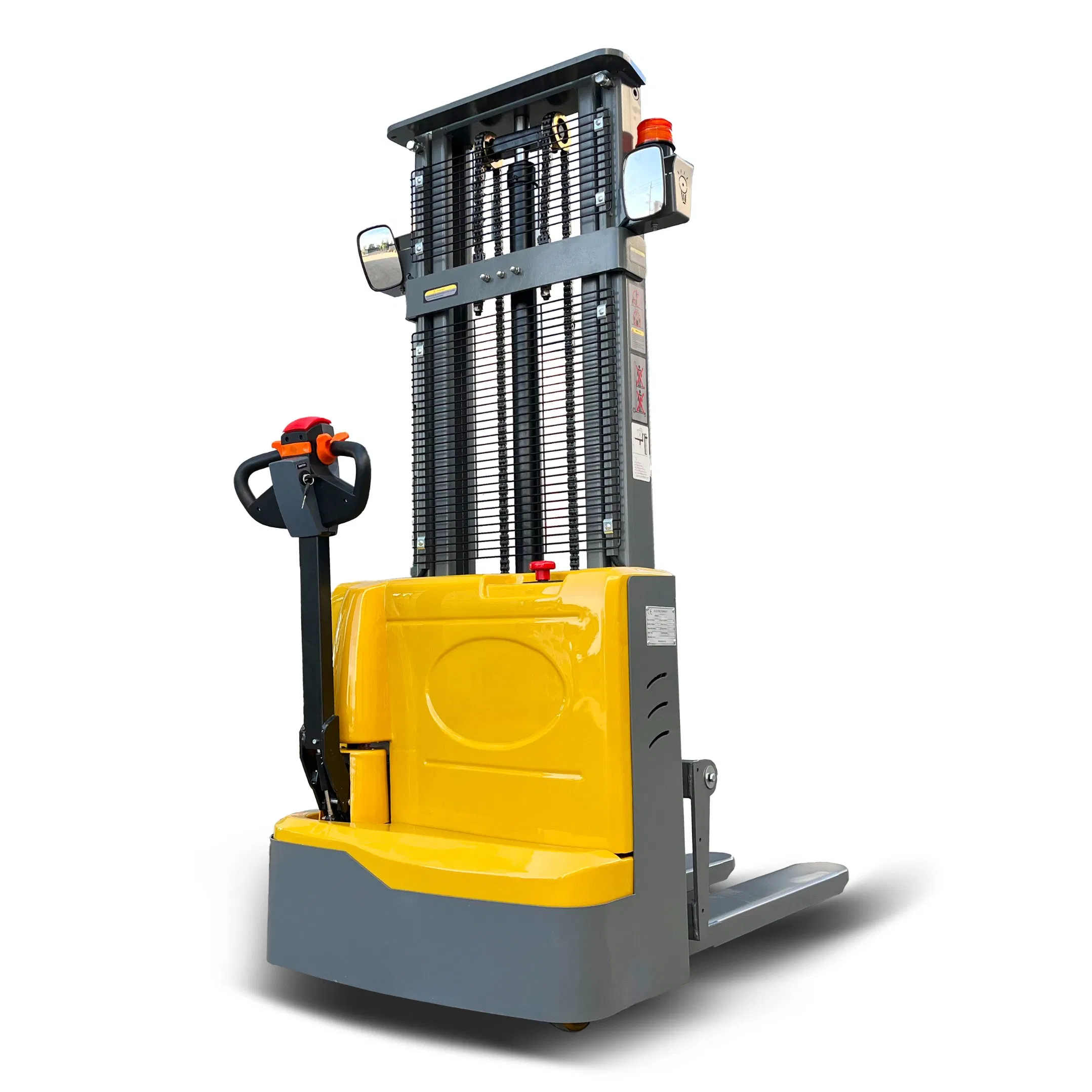 Heavy-Duty Walk-Behind Electric Pallet Stacker Battery Forklift 1500kg with 1.6-3m Lift Height