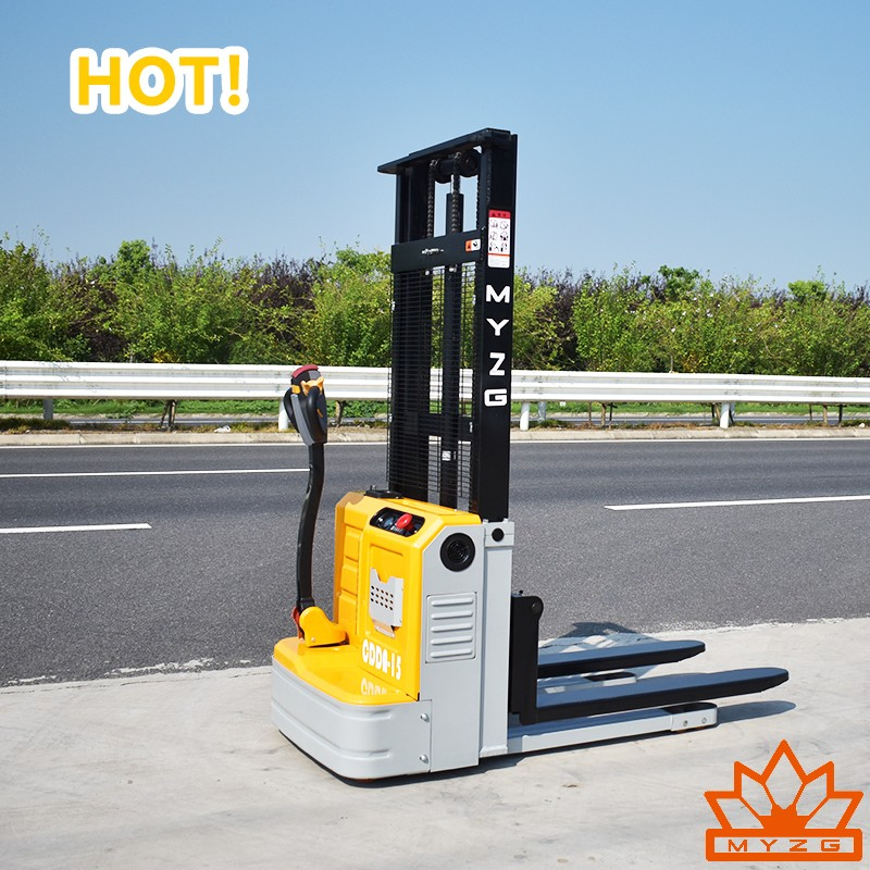 Ergonomic 1500kg Pedestrian Stacker Mingyu 1.5ton 4500mm Height Low Noise Factory Stacker