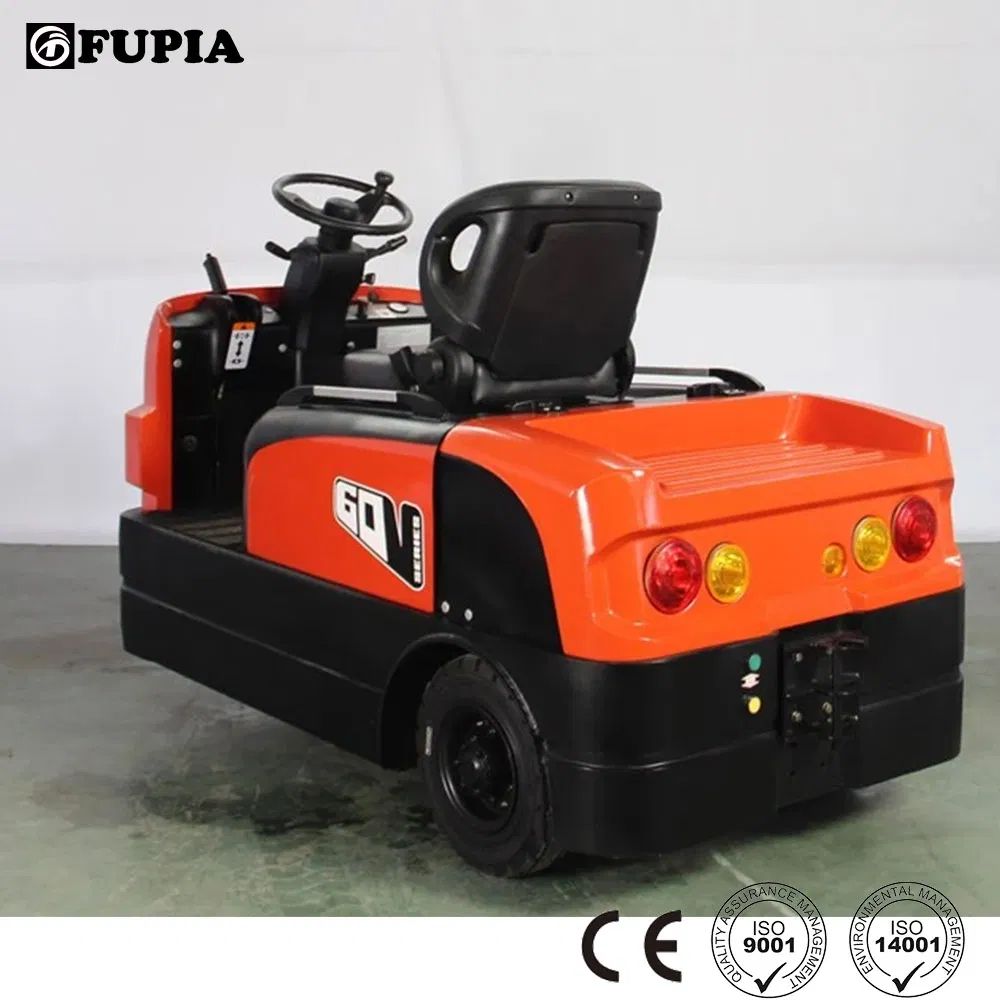 High Quality 6 Ton Electric Tow Tractor Towing Truck Seated Type Electric Trailer Trail Truck