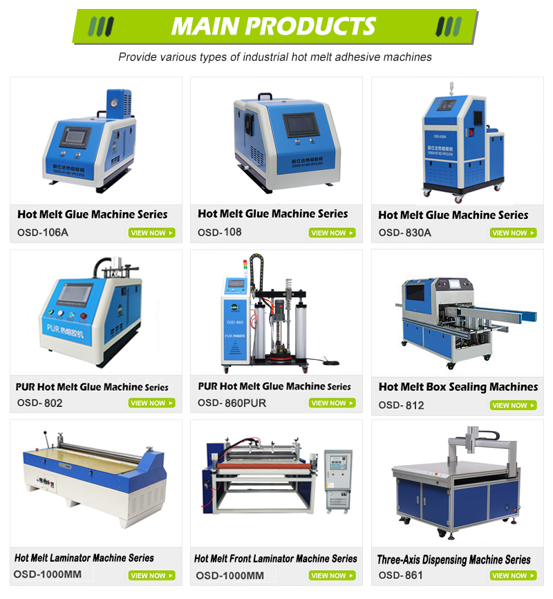 OSD-102A Equipment Supplier Hot Melt Adhesive Dispensing Machine with Light Weight Small Size and Easy to Move