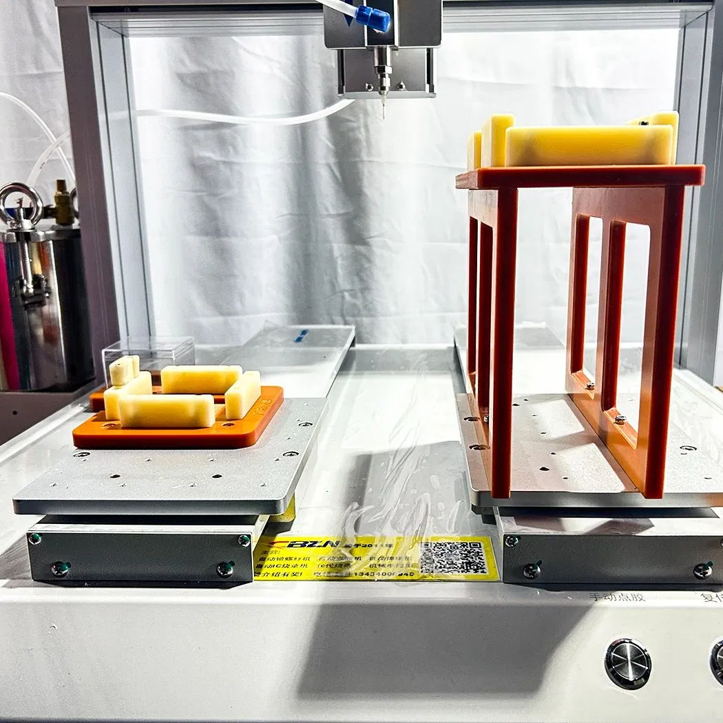 Ra Multi-Station Automatic Desktop Dispenser / Double-Head Liquid Glue Equipment / PCB Assembly Glue Coating Machine / Programmable Dispensing System for Factor