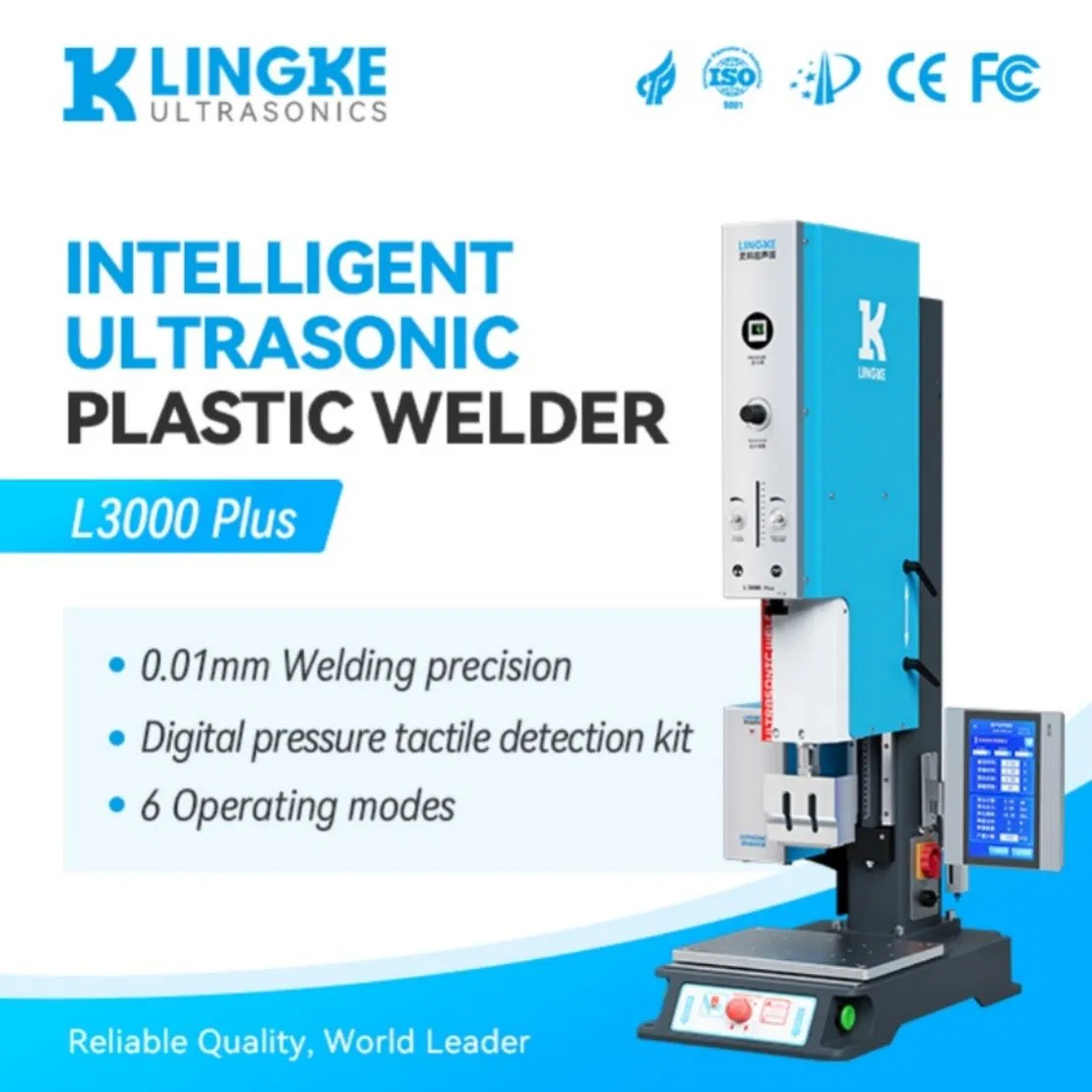 Lingke L3000 Plus 20kHz 2000W High-Power Automated High Frequency Ultrasonic Plastic Welding Machine for Aerospace Industry
