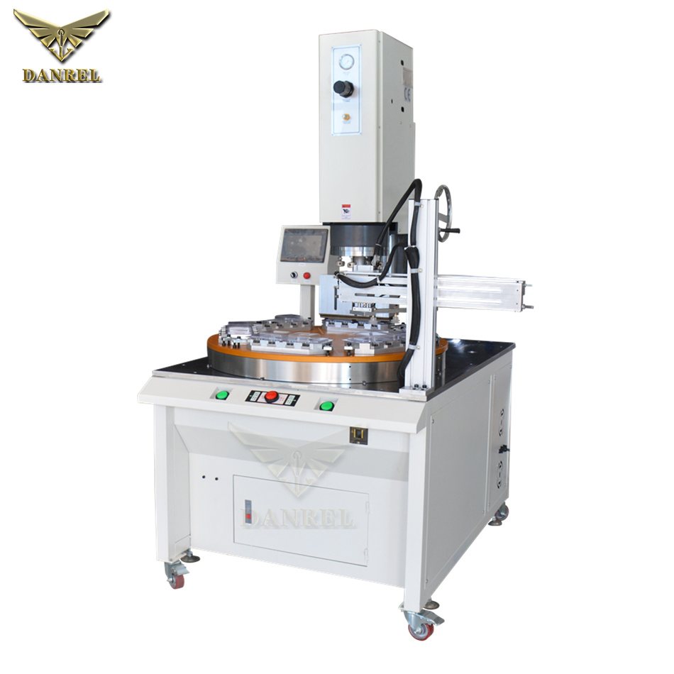 High Power Automated Turntable Ultrasonic Plastic PP Welding Machine with Robotic Arm