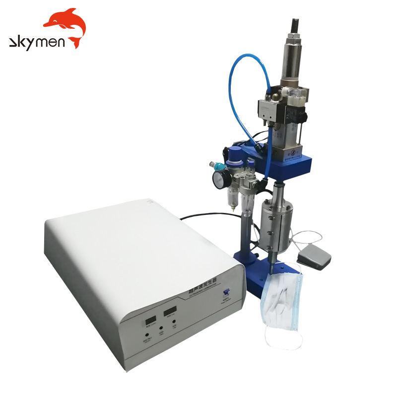 Pneumatic Power Ultrasonic Welding Machine Spot Welder on PP PE Non-Woven Fabric Masks