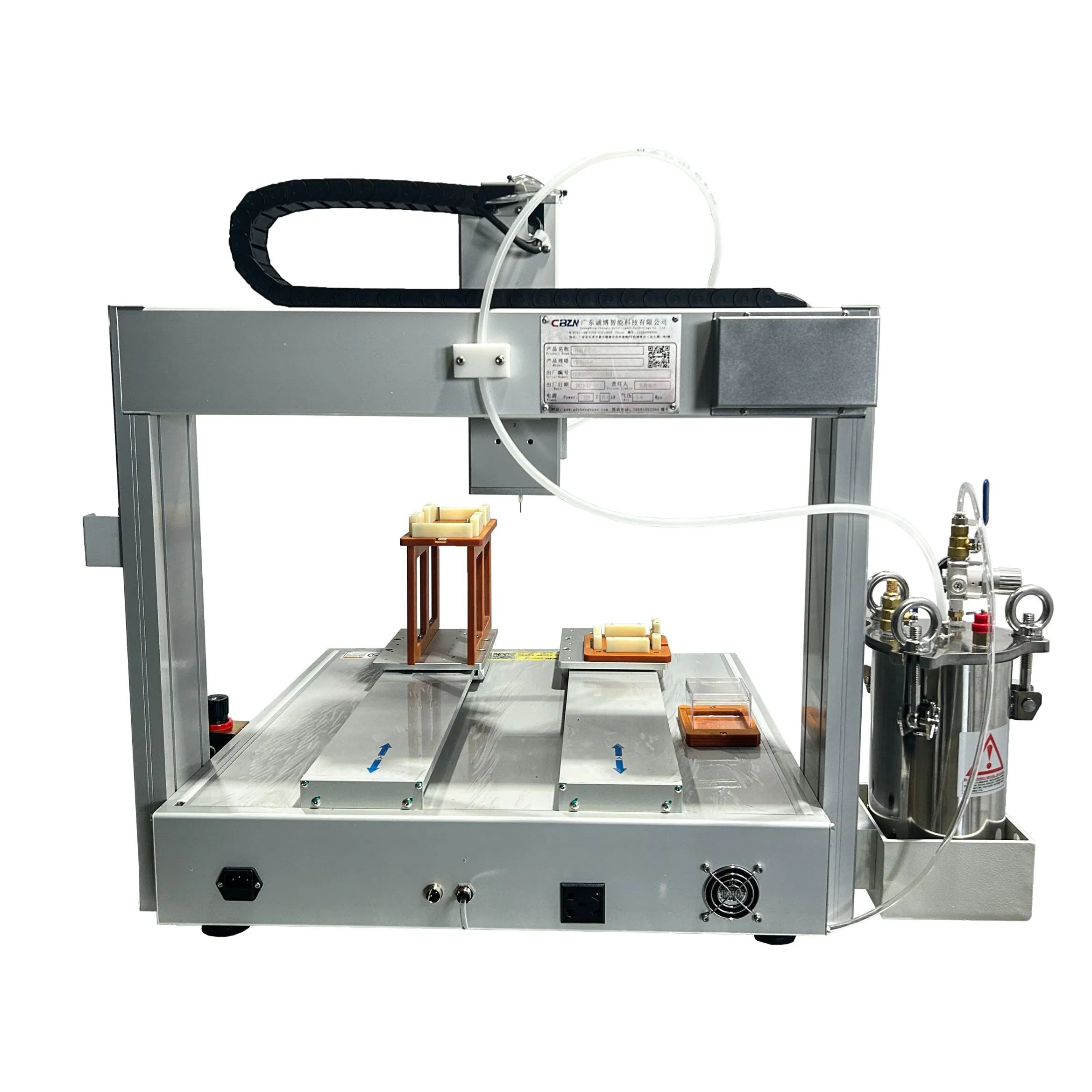 Ra Multi-Station Automatic Desktop Dispenser / Double-Head Liquid Glue Equipment / PCB Assembly Glue Coating Machine / Programmable Dispensing System for Factor
