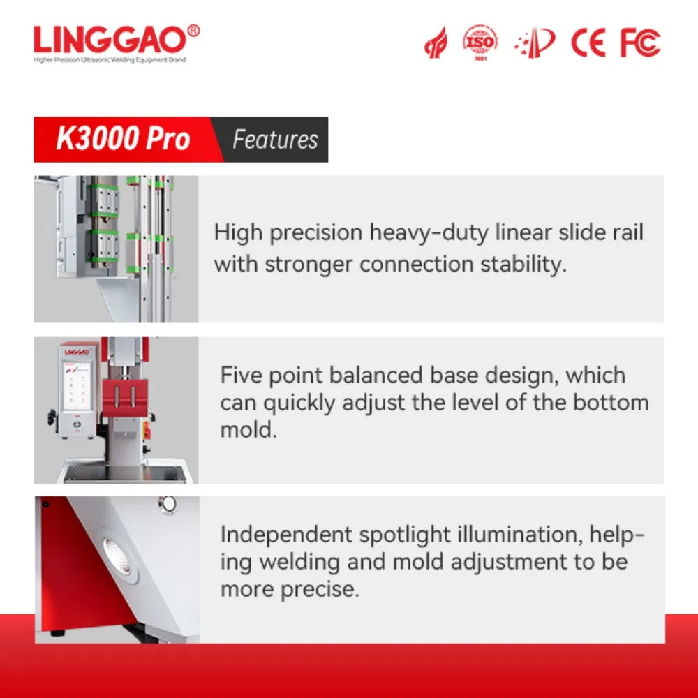 Linggao K3000 PRO 20kHz 3000W Automated Handheld High-Power Ultrasonic Plastic Welding Machine for Automotive Exterior