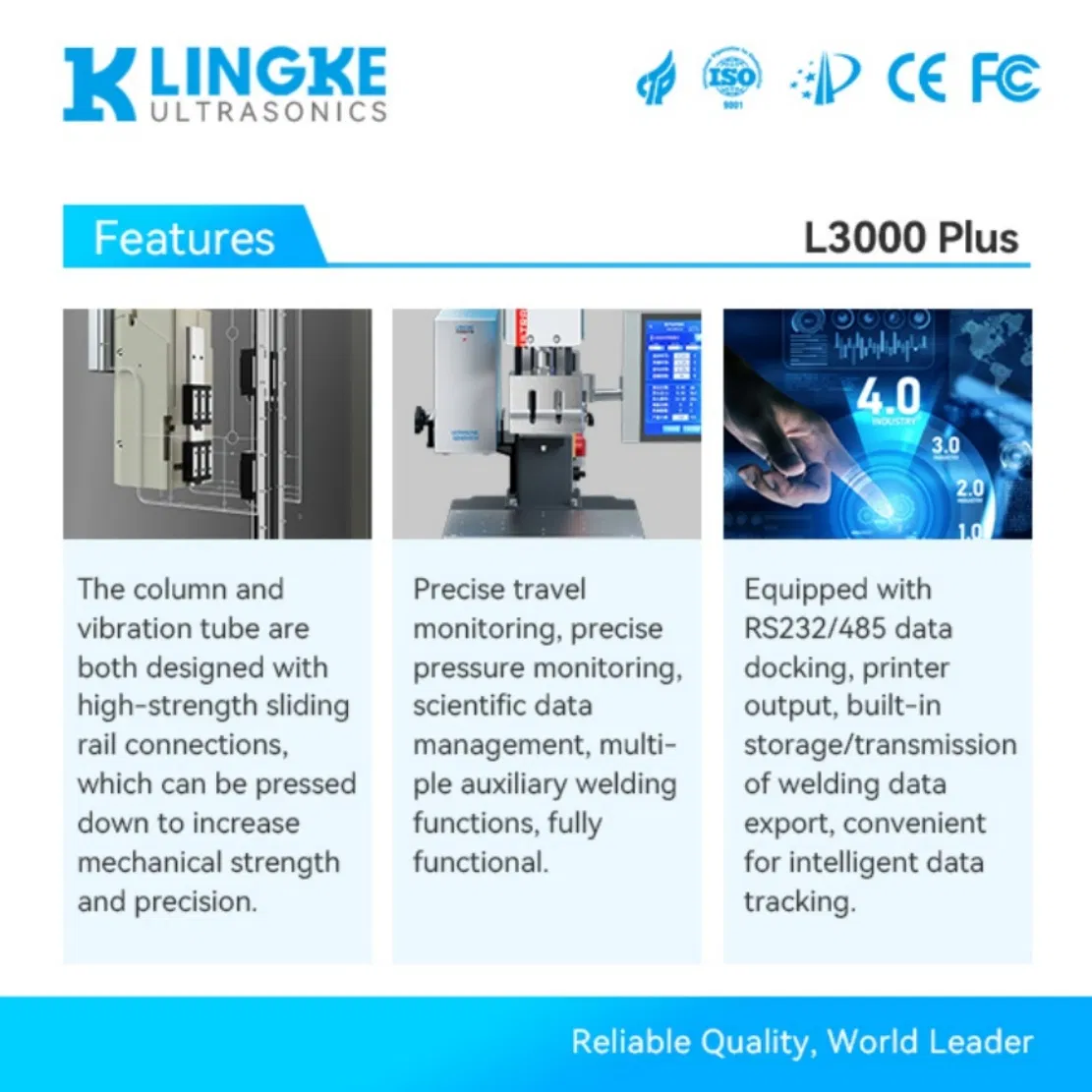 Lingke L3000 Plus 20kHz 2000W High-Power Automated High Frequency Ultrasonic Plastic Welding Machine for Aerospace Industry